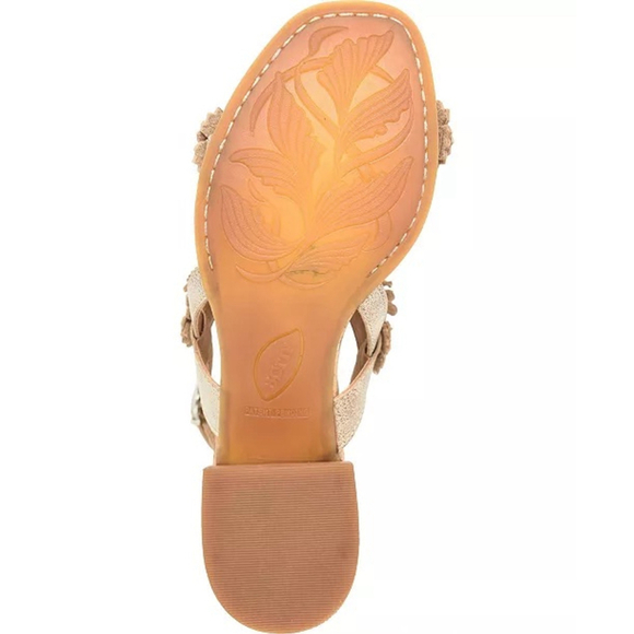 Women's Springs Square Toe Sandals Light Gold Panna Cotta size 8 - Picture 7 of 10